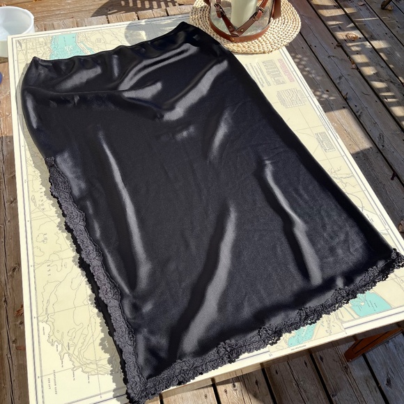 Wild Fable Black Lace Trim Slip Skirt XL - Picture 5 of 5